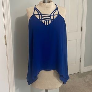 Royal blue boutique style tank top